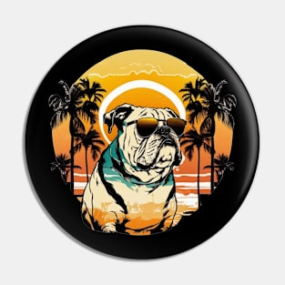 Sunset Bulldog Pin