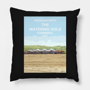 Perranporth Cornwall. Cornish gift Kernow Travel location poster Pillow