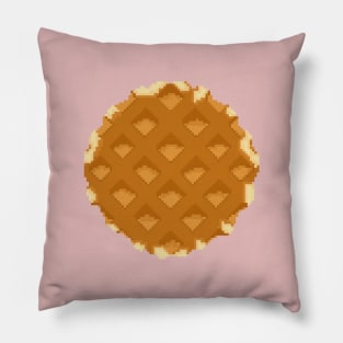 Belgian waffle pixel art food design Pillow