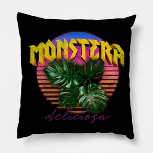 Metal Monstera Plant Pillow