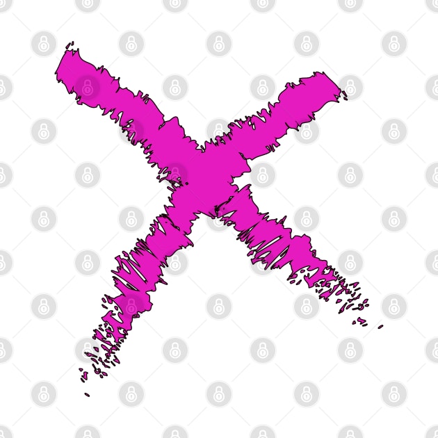 An X painted with pink paint by DiegoCarvalho