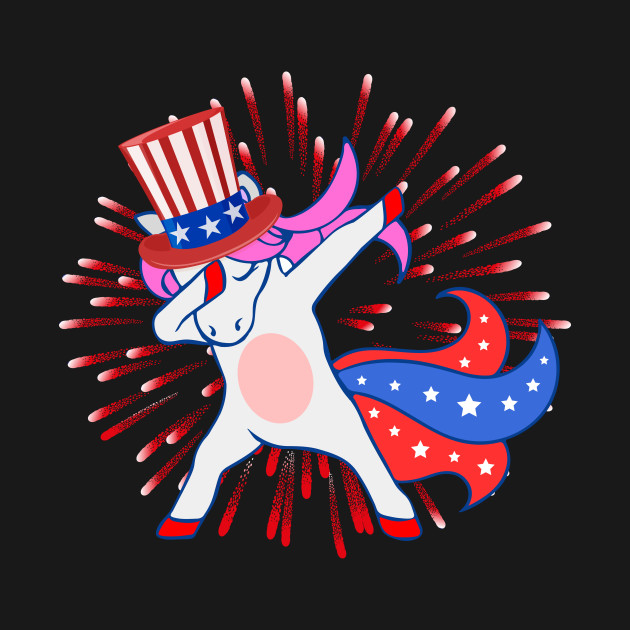 Download Unicorn Dab American Flag 4th of July Shirt - Dabbing ...