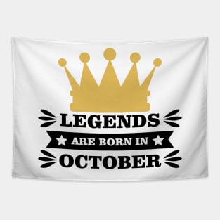 Legends Are Born In October Tapestry