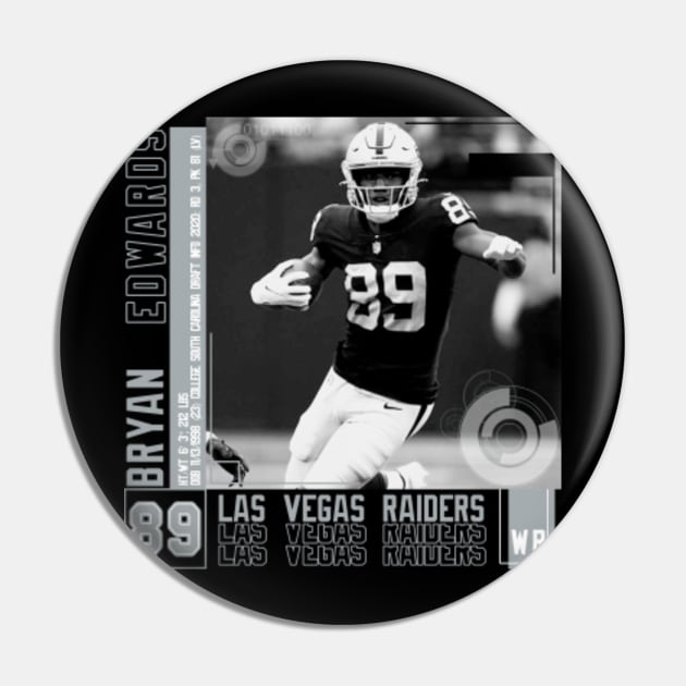 Bryan Edwards Football Edit Tapestries Raiders - Bryan Edwards - Pin