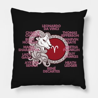 Aries Zodiac Sign Test Pillow