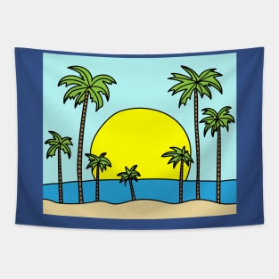 Lonely Island Relaxation Sun Tapestry