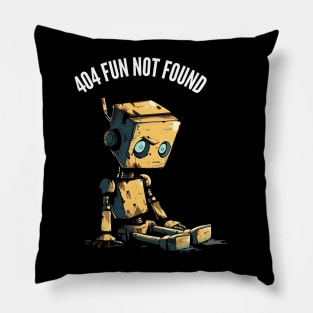 404 Fun Not Found v2 (round) Pillow