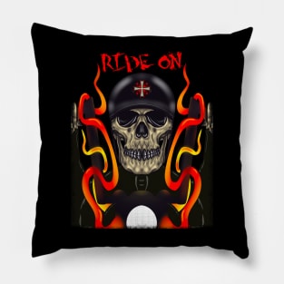 Biker skull Pillow