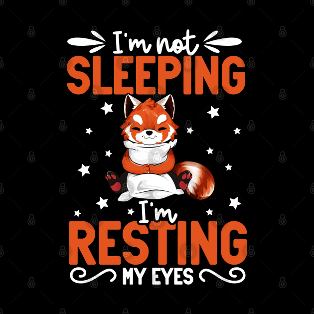 Red Panda - I'm not sleeping I'm resting my eyes by Modern Medieval Design