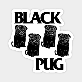 Black Pug / Punk Rock Dog Grumble Design Magnet