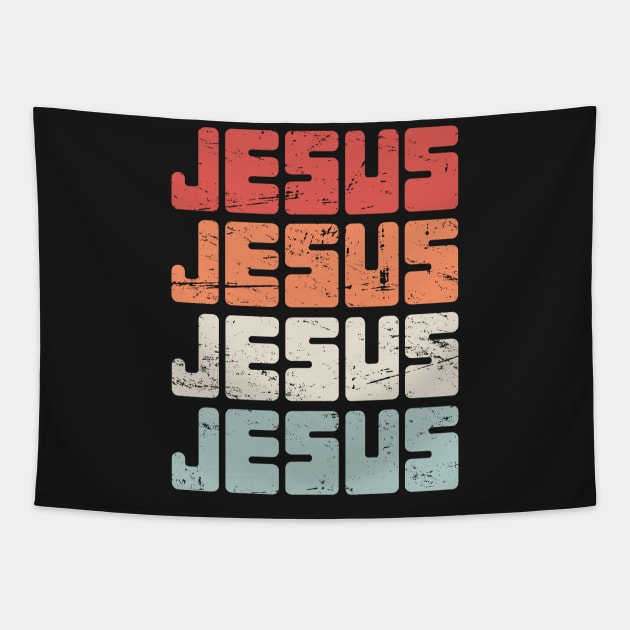 JESUS | Vintage 70s Christian Tapestry by MeatMan