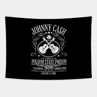 Johnny Cash at Folsom State Prison - vintage design Tapestry