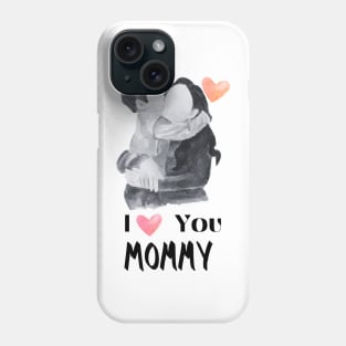 I Love you mommy, mothers day, heart Phone Case
