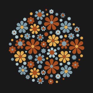 Retro Flower Pattern T-Shirt