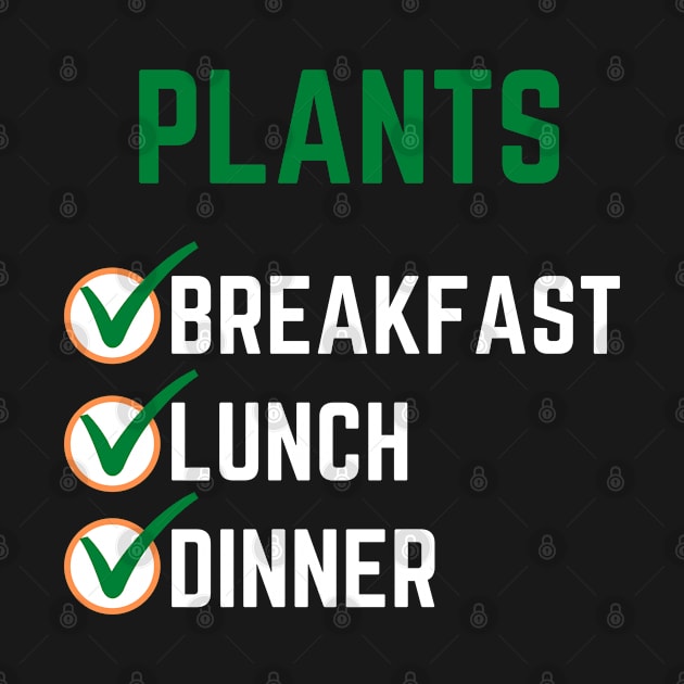 Vegan Plants For Breakfast Lunch And Dinner Checklist by VEN Apparel