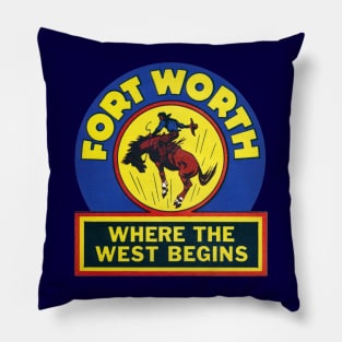 1940's Forth Worth Texas Pillow