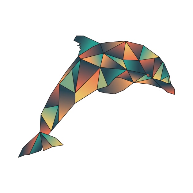 Geometric Dolphin Black Edge by partimesloth