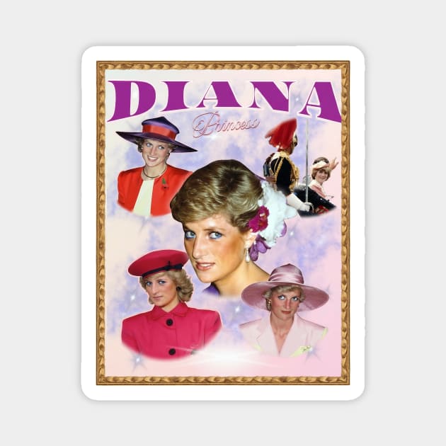 Diana Princess, In Remembrance and Love, Retro Art Magnet by Art2Wear