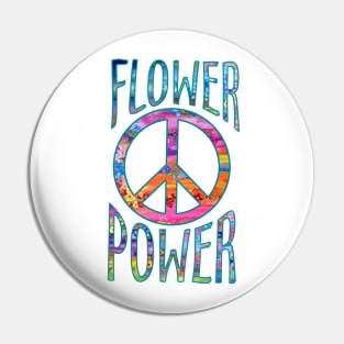 Flower Power Peace Sign Pin