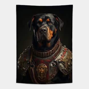 Valiant Rottweiler - Medieval German Knight Tapestry