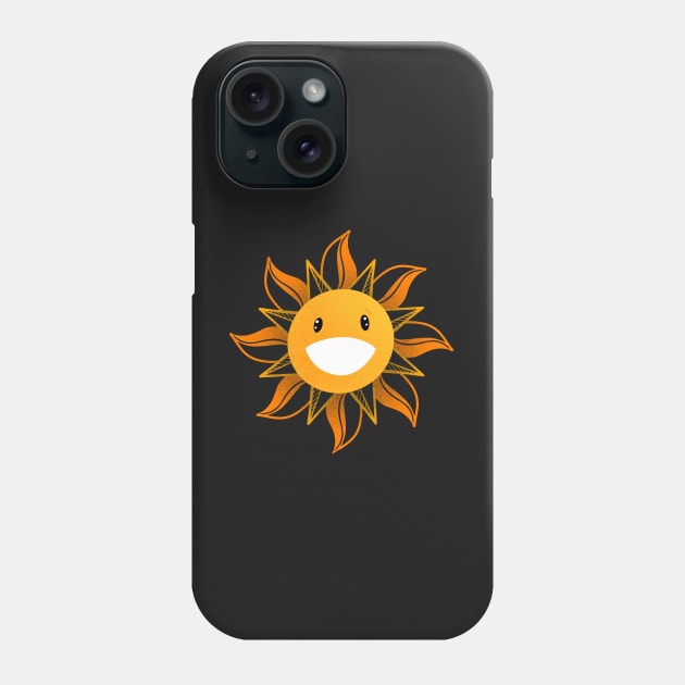 Cute Sun with Big Smile Phone Case by SusanaDesigns