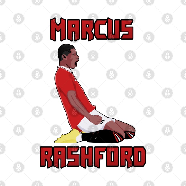 Rashford MU 22 Football Celebration by LanaIllust