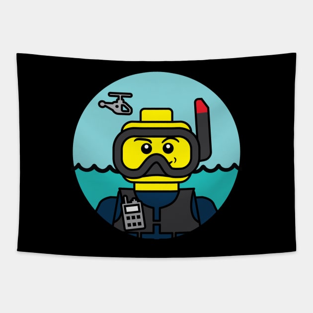 Mini Rescue Swimmer Tapestry by aircrewsupplyco