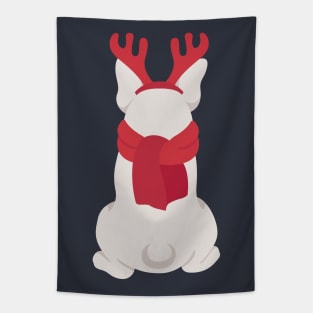 White French Bulldog Christmas Edition Tapestry