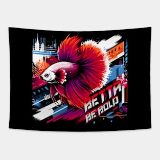 Streat Betta Urban Fighting Fish Tapestry