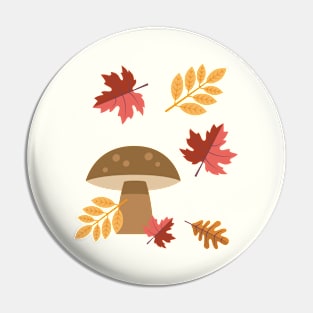 Cute Fall Mushroom Pin