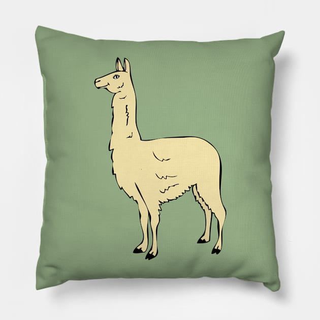 Llama Design #1 Pillow by RockettGraph1cs