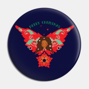 Angel Merry Christmas Pin