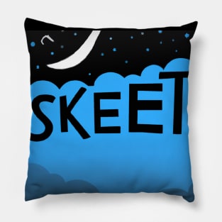 Blue Sky Skeet under the moon Pillow