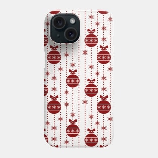 Large Dark Christmas Christmas Candy Apple Red Ball Ornaments Phone Case