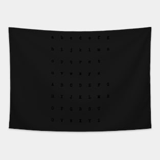 Retro Typewriter Letters Alphabet (Style 14) Tapestry