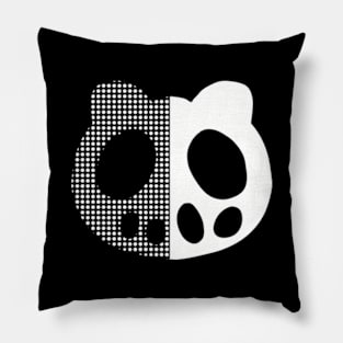 C CONTROL - The Money and Soul of Possibility - Kimimaro Yoga Hoodie Logo Design (White Graphic in Half Solid and Half Halftone) Pillow