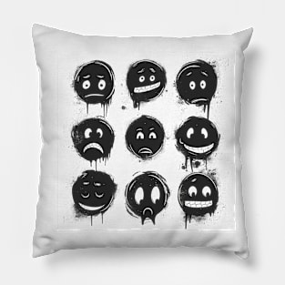 gloomy emoticons Pillow