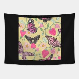 Strawberry butterflies Tapestry