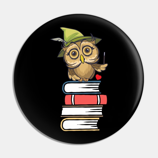 Owl Book Nerd Pin by Skylane