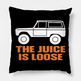 OJ Simpson Tee White Bronco Pillow