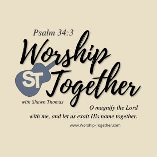 $22 T-SHIRT - WT logo & Psalm 34:3 T-Shirt