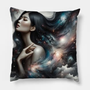 Universe Woman Space Art Pillow