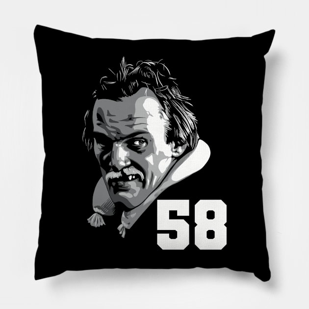 Jack Lambert greyscale Pillow by @johnnehill