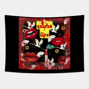 Geisha Lips Tapestry