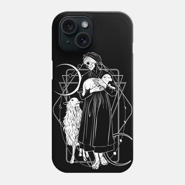 Angel of Death / The Grim Shepherdess Phone Case by Von Kowen