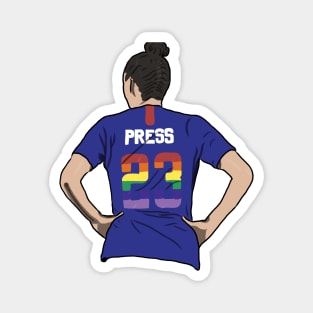 Christen Press 23 Rainbow pride jersey Magnet