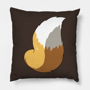 Fluffy Yellow Fox Tail Pillow