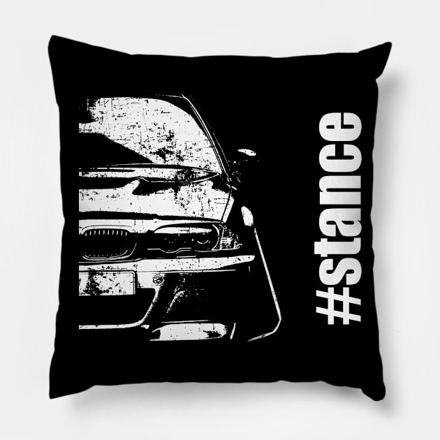 e46 tuning stance car design Pillow by WOS