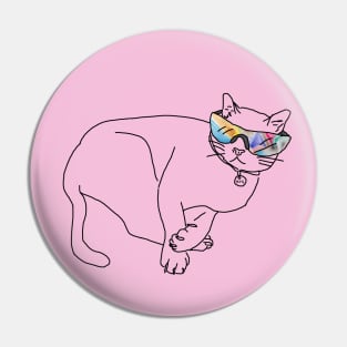 This cool cat has some sweet reflective sunglasses! Pin