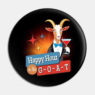 Happy Hour Is The GOAT Pin